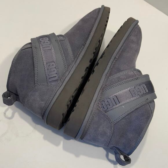 UGG Neumel Snapback metal grey chukka buckle Boot bootie ankle mini size 10 - Picture 2 of 14
